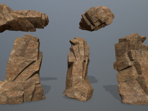 Desert rock set 3Dモデル