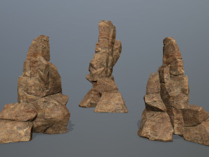 Desert rock set 3Dモデル