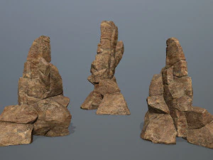 Desert rock set 3D Model