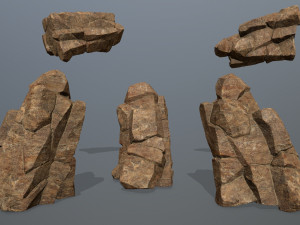 Desert rock set 3Dモデル