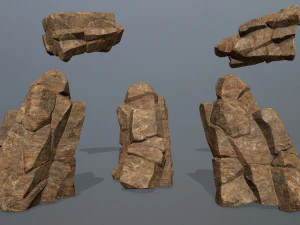Desert rock set 3D Model