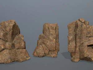 Desert rock set 3D Model