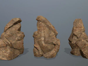 Desert rock set 3D Model