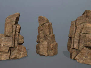 Desert rock set 3D Model