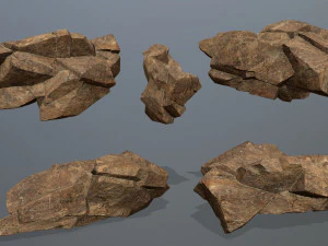 Desert rock set 3D Model
