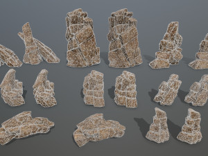 Desert rock set 3Dモデル
