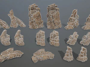 Desert rock set 3D Model