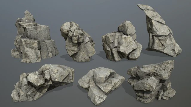 Rocks 3D Model .c4d .max .obj .3ds .fbx .stl .blend