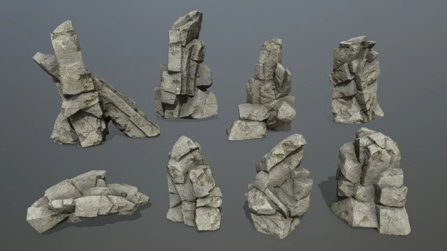 Rocks 3D Model .c4d .max .obj .3ds .fbx .stl .blend
