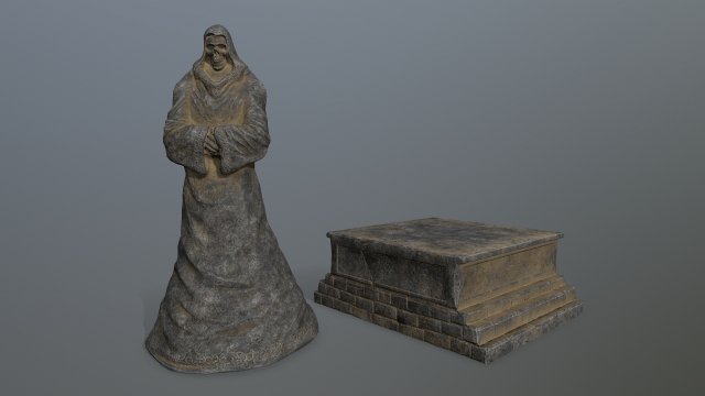 Statue 2 Model 3D .c4d .max .obj .3ds .fbx .stl .blend 