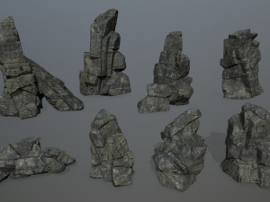 Cliff rocks 3D मॉडल