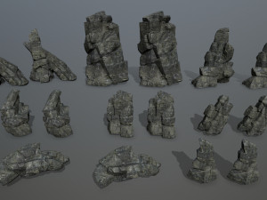 Cliff rocks 3D 模型