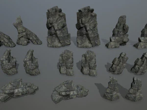 Cliff rocks 3D Model