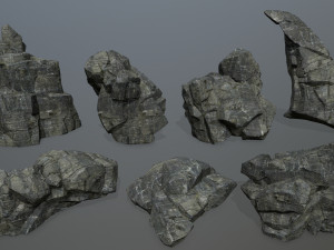 Cliff rocks Model 3D