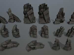 Cliff rocks 3D 모델