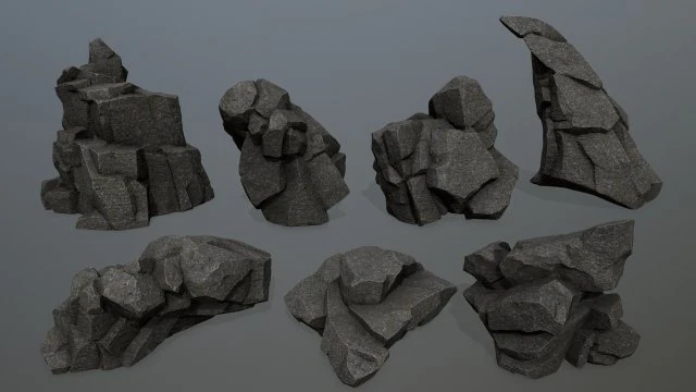 Cliff rocks 3D Model .c4d .max .obj .3ds .fbx .stl .blend 