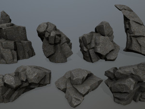 Cliff rocks 3D 模型