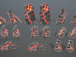 Lava rocks 1 3D Model