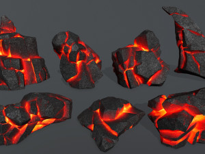 Lava rocks 3D मॉडल