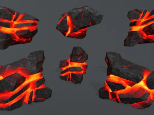 Lava rocks 3D Model