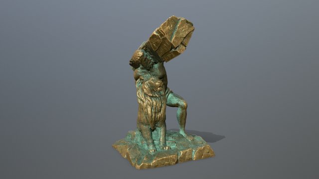 HerculesandLion 3D Model .c4d .max .obj .3ds .fbx .stl .blend 