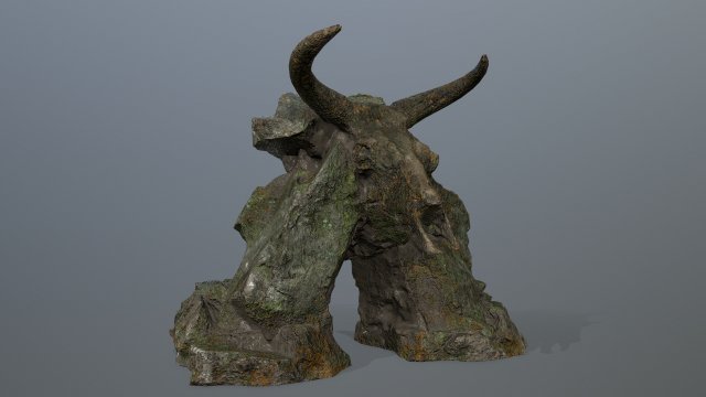 Skull Gate 3D Model .c4d .max .obj .3ds .fbx .stl .blend 