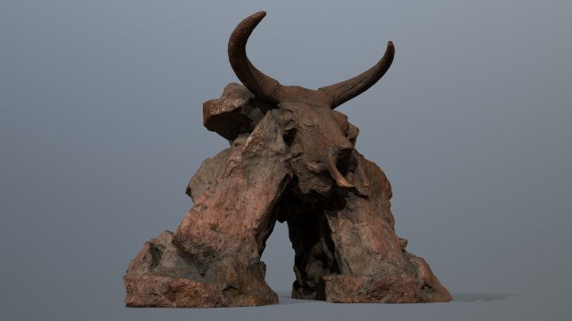 Skull Gate 3D Model .c4d .max .obj .3ds .fbx .stl .blend 