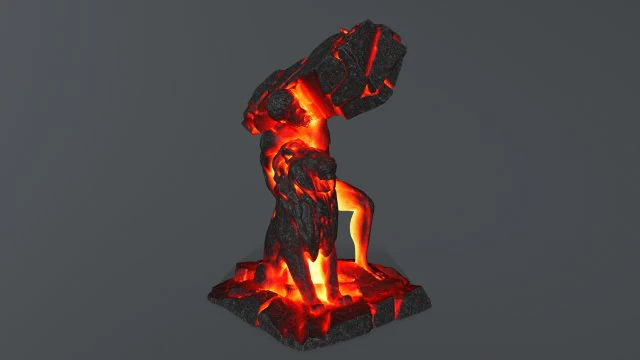 헤라클레스와사자 3D 모델 .c4d .max .obj .3ds .fbx .stl .blend 