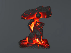 헤라클레스와사자 3D 모델