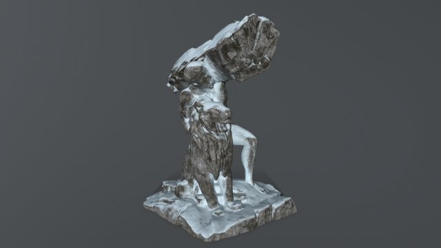 HerculesandLion 3D Model .c4d .max .obj .3ds .fbx .stl .blend
