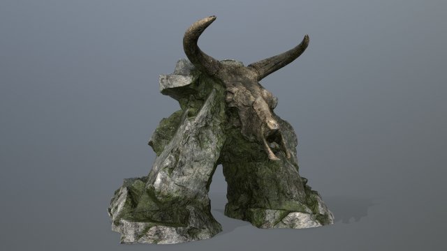 Skull gate Model 3D .c4d .max .obj .3ds .fbx .stl .blend