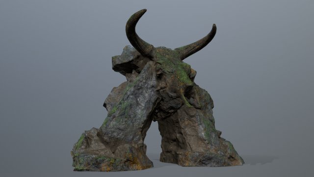 Skull gate 3D Model .c4d .max .obj .3ds .fbx .stl .blend 