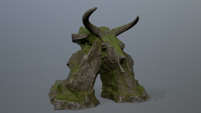 Skull gate 3D Model .c4d .max .obj .3ds .fbx .stl .blend 