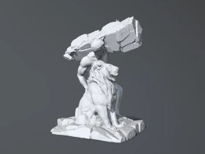 HerculesandLion 3D Print Model