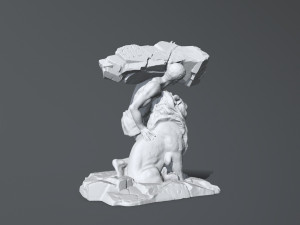 HerculesandLion 3D प्रिंट मॉडल