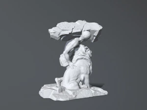 HerculesandLion 3D Print Model