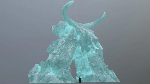 Ice skull gate 3D Model .c4d .max .obj .3ds .fbx .stl .blend 