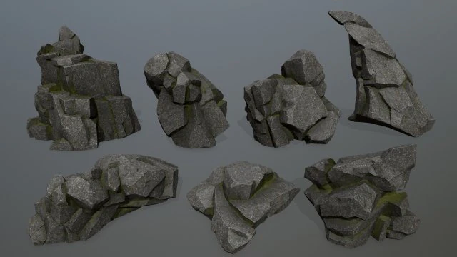 Rochas do penhasco Modelo 3D .c4d .max .obj .3ds .fbx .stl .blend 