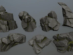 절벽 바위 3D 모델