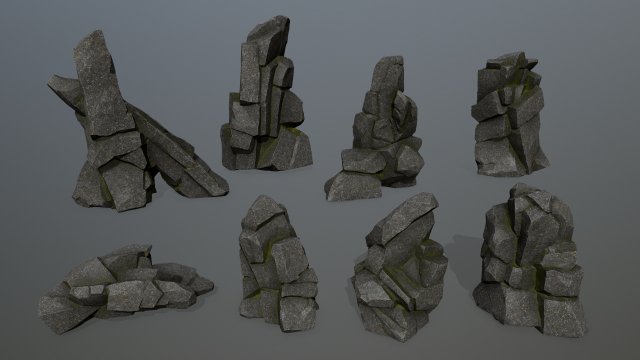 Cliff rocks Modelo 3D .c4d .max .obj .3ds .fbx .stl .blend 