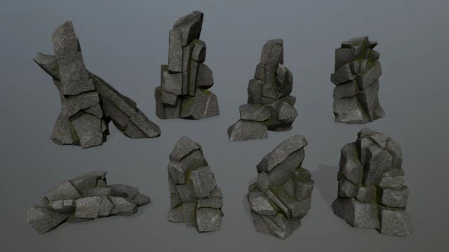 Skały klifowe Model 3D .c4d .max .obj .3ds .fbx .stl .blend 