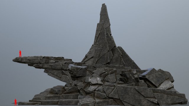 Cliff rocks 3D मॉडल .c4d .max .obj .3ds .fbx .stl .blend 