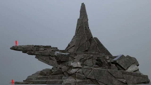 Cliff rocks 3D Model .c4d .max .obj .3ds .fbx .stl .blend 