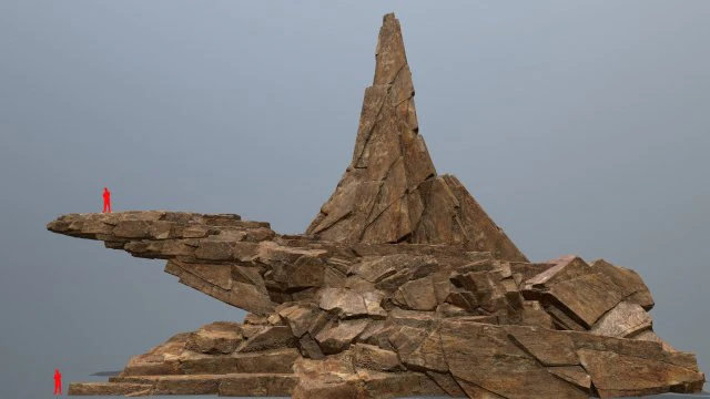 Desert rock set 3D Model .c4d .max .obj .3ds .fbx .stl .blend 