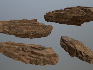 Desert rock set Modèle 3D