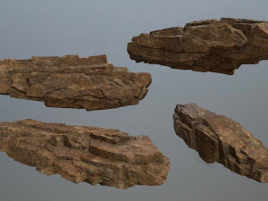 Desert rock set 3D Model