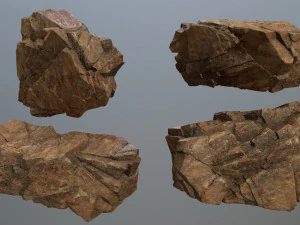 Desert rock set 3D Model