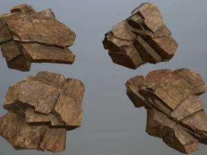 Desert rock set 3D Model