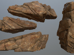 Desert rock set Modèle 3D