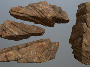 Desert rock set 3D Model